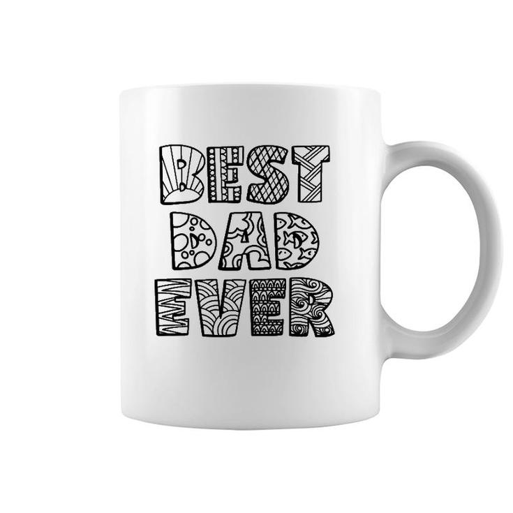 Best Dad Ever Coloring Doodle Art Father's Day Gift Coffee Mug