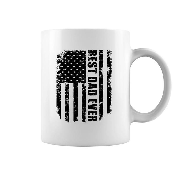 Best Dad Ever Vintage American Flag Father's Day Gift Coffee Mug
