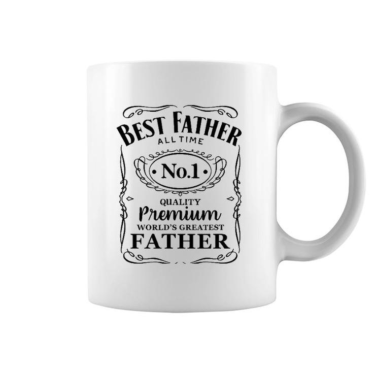 Best Father Of All Time Whiskey Label Coffee Mug
