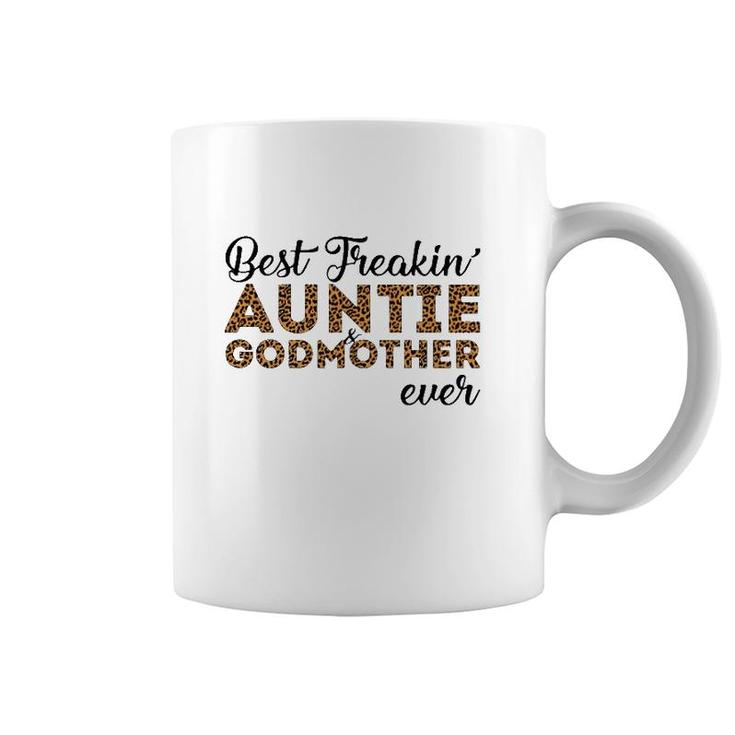 Best Freakin' Auntie & Godmother Ever Leopard Print Coffee Mug