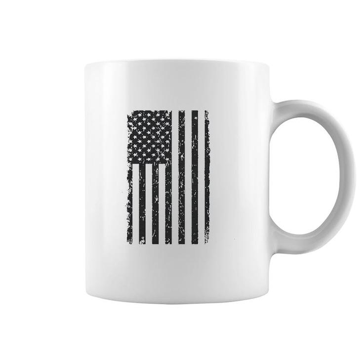 Big Black American Flag Coffee Mug