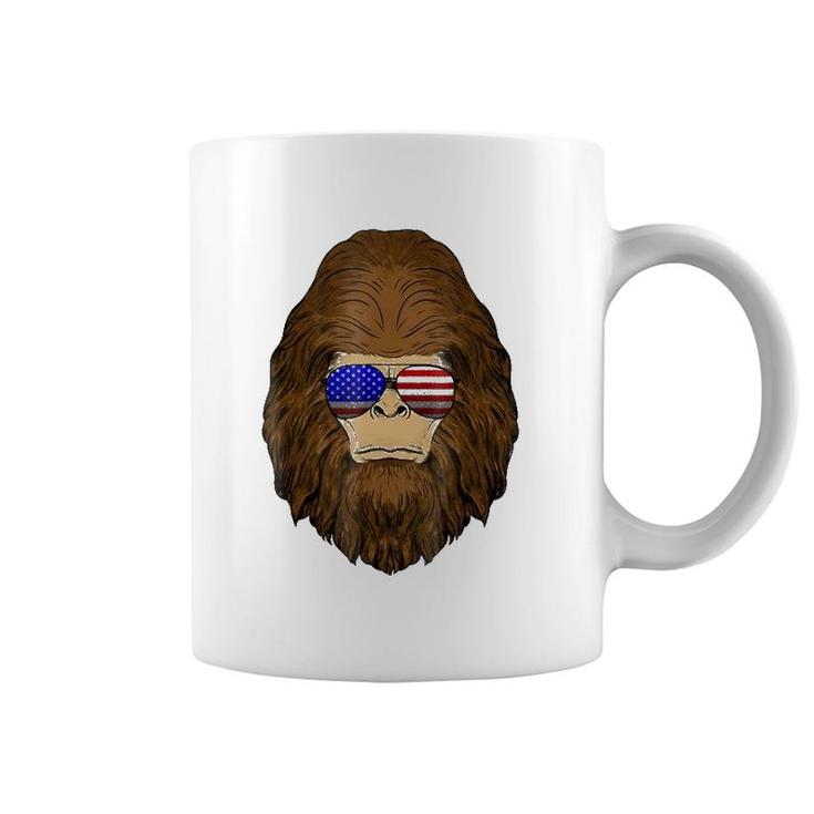 Bigfoot 4Th Of July  American Flag Merica Men Boys Coffee Mug