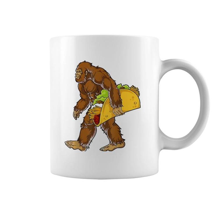 Bigfoot Carrying Taco Cinco De Mayo Boys Sasquatch Coffee Mug