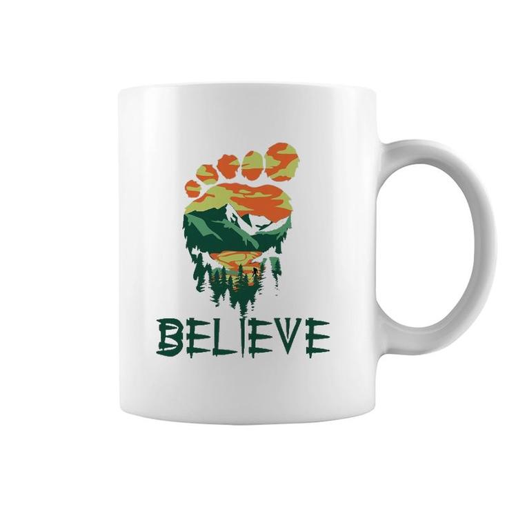 Bigfoot Sasquatch Foot Yeti Believe Camping Hiking Lover Coffee Mug
