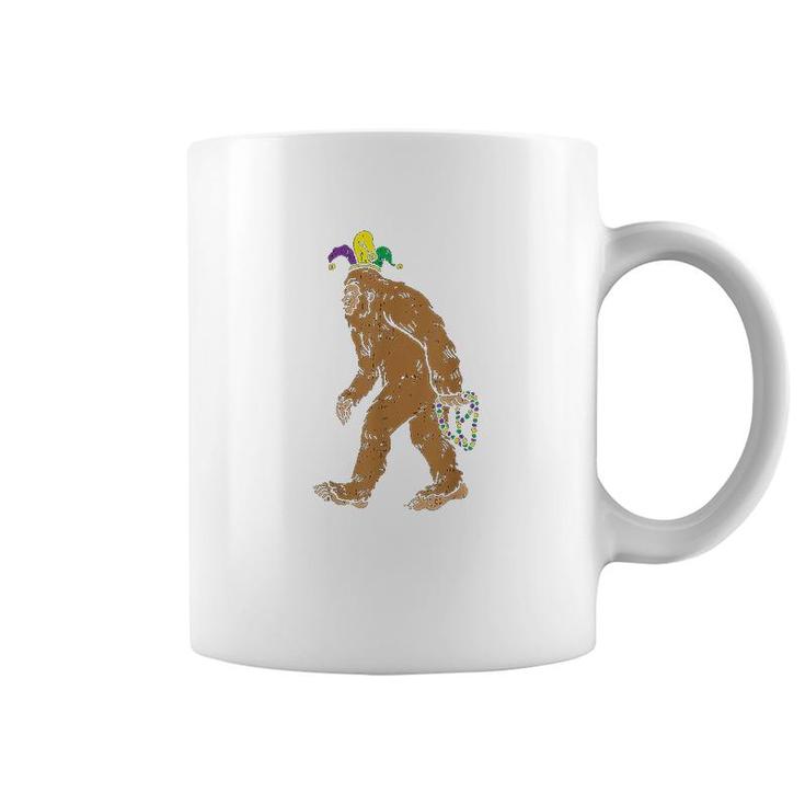 Bigfoot Sasquatsh Jester Hat Beads Coffee Mug