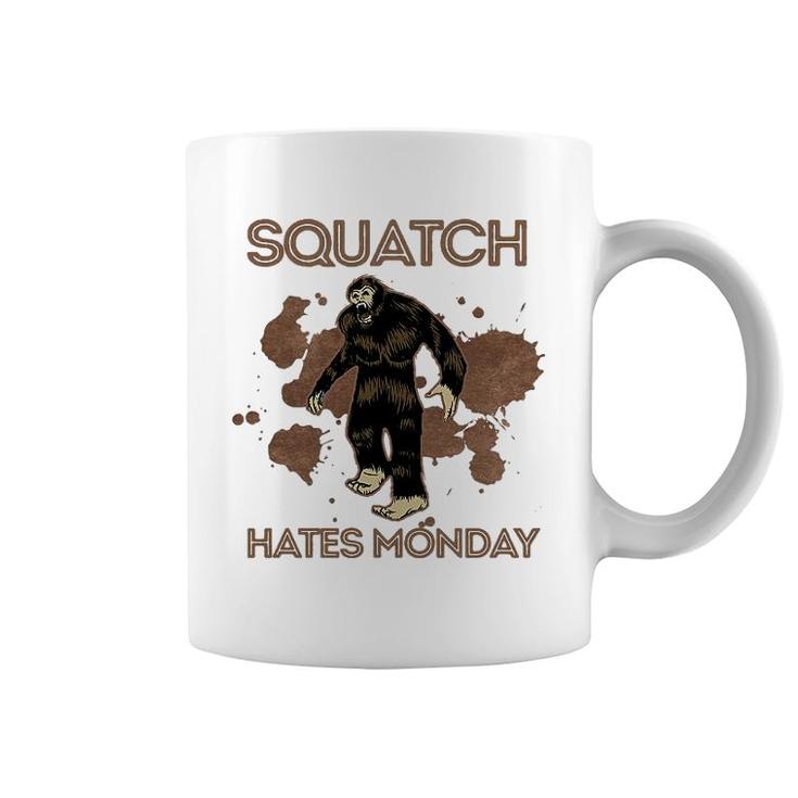 Bigfoot Squatch Hates Monday Coffee Mug
