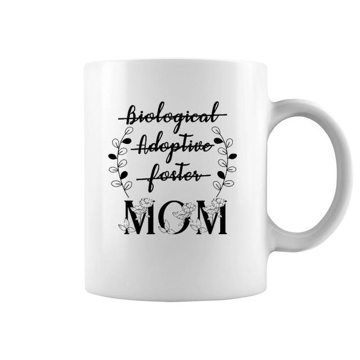 Biological Adoptive Foster Mom Floral Mother's Day Adoption Coffee Mug