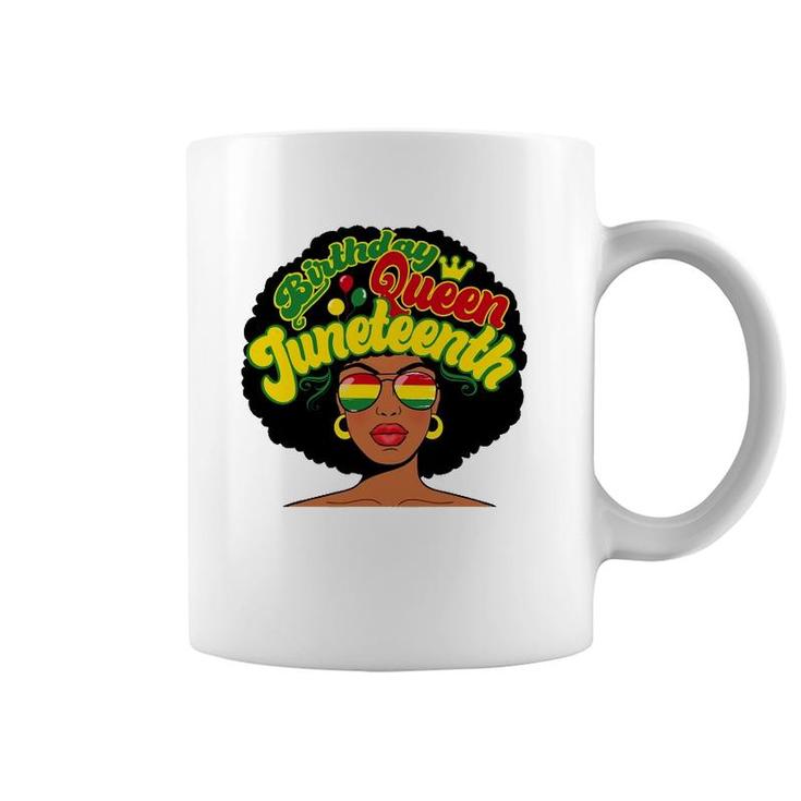Birthday Queen Juneteenth Pride Black History Afro-American Coffee Mug