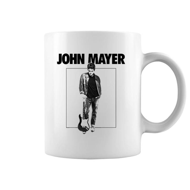 Black And White Johns Mayer Face Beautiful Design Art Music Coffee Mug