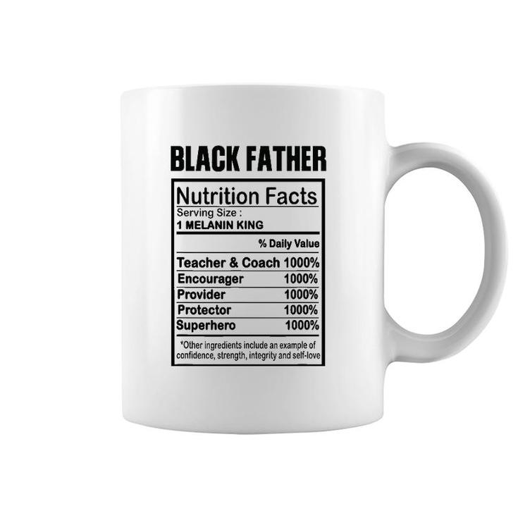 Black Father Nutrition Facts Melanin King Coffee Mug