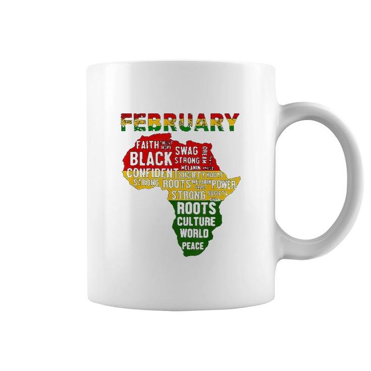Black History Month African Map Colors Coffee Mug