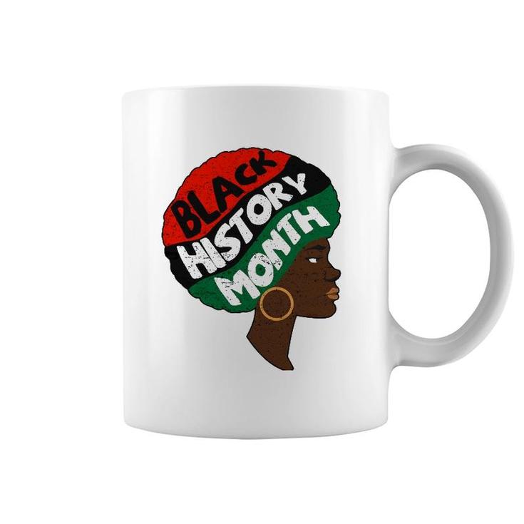 Black History Month Proud Afro African Queen Freedom Coffee Mug