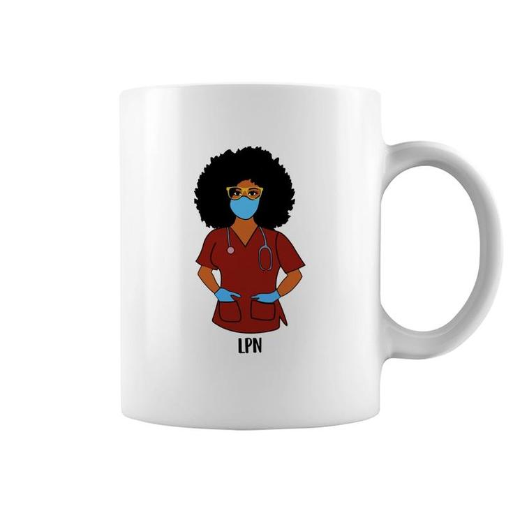 Black History Month Proud Lpn Awesome Nursing Job Title Coffee Mug