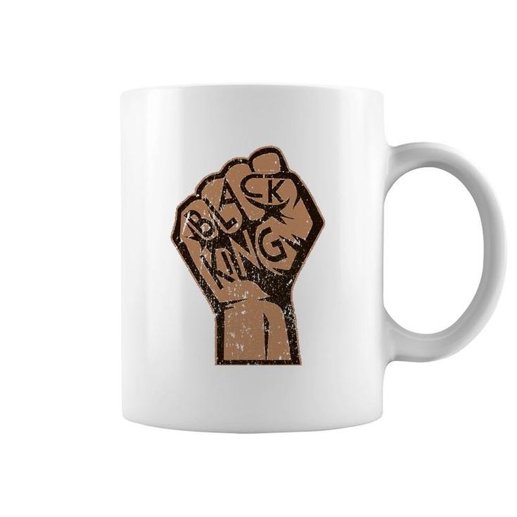 Black History Month Strong Black King Fist Melanin Men Boys Coffee Mug