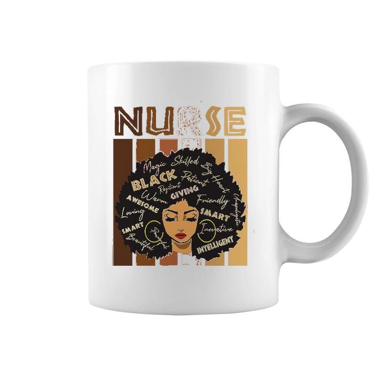 Black Strong Nurse Afro Love Melanin African American Women Coffee Mug