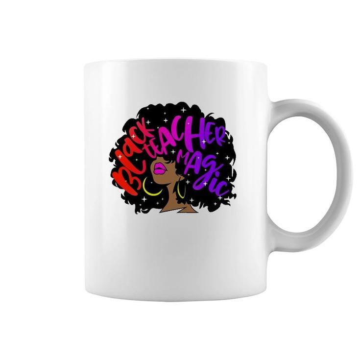 Black Teacher Magic Melanin Women Educator Appreciation Gift Coffee Mug