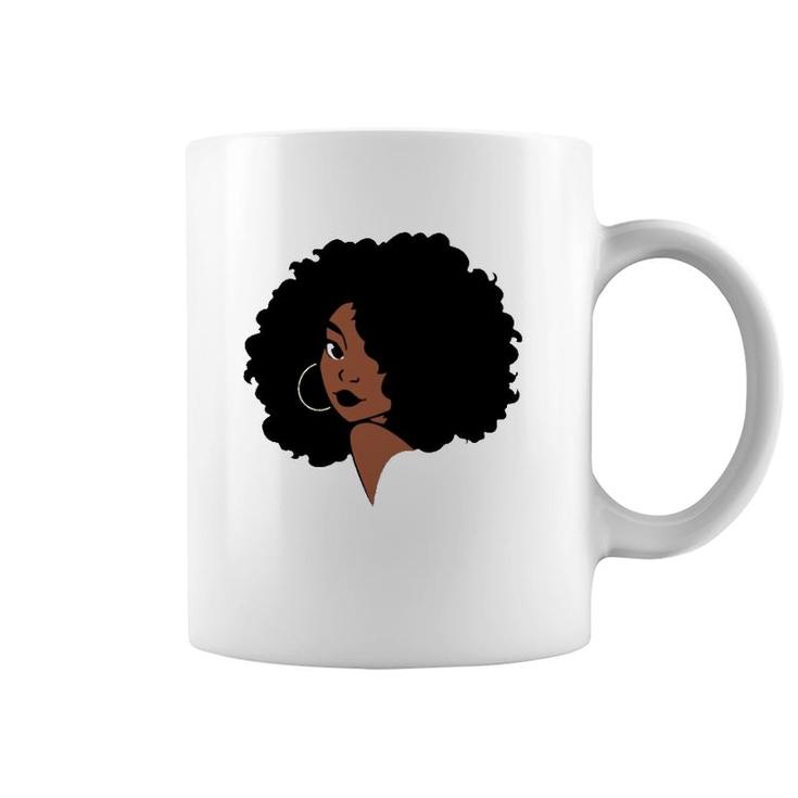 Black Woman Afro Brown Skin Classic Coffee Mug