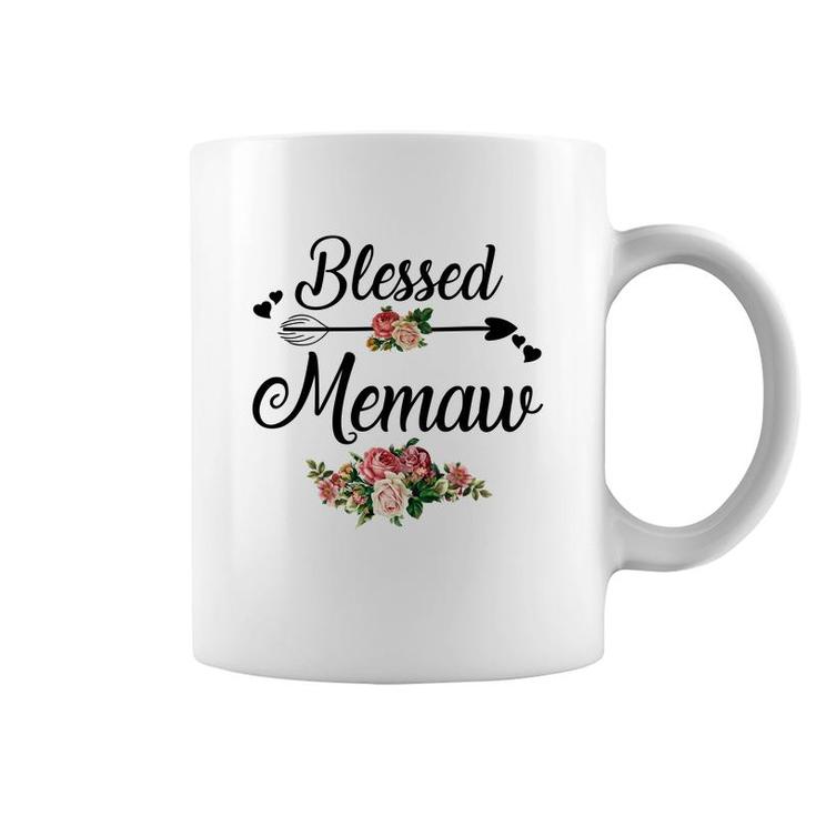 Blessed Memaw Flower Coffee Mug