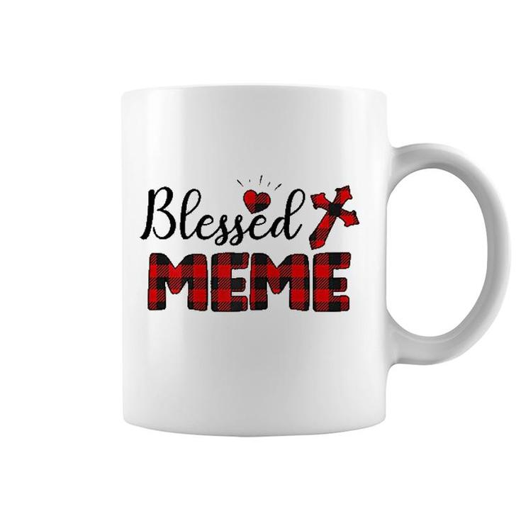 Blessed Meme Christian Cross Heart Coffee Mug