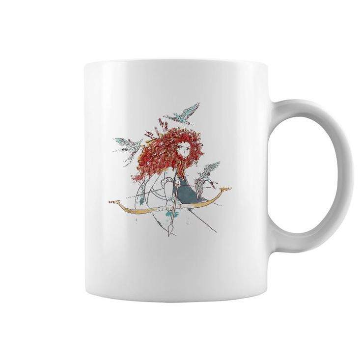 Brave Merida Portrait Sketch  Coffee Mug