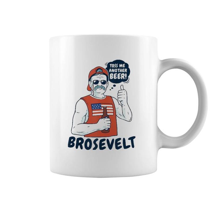 Brosevelt Teddy Roosevelt Bro With A Beer 4Th Of July Tank Top Coffee Mug