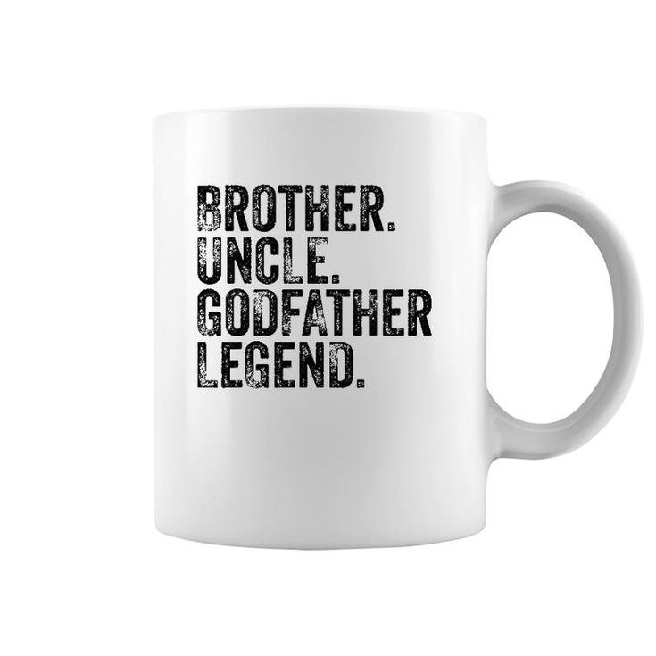 Brother Uncle Godfather Legend Favorite Uncle Distressed Coffee Mug