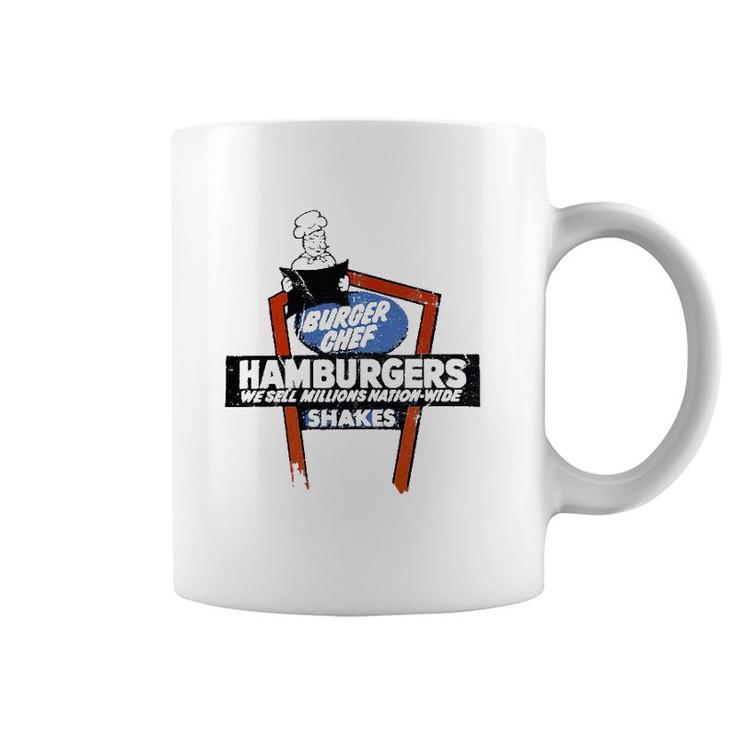 Burger Chef Vintage Sign Hamburgers Lover Gift Coffee Mug