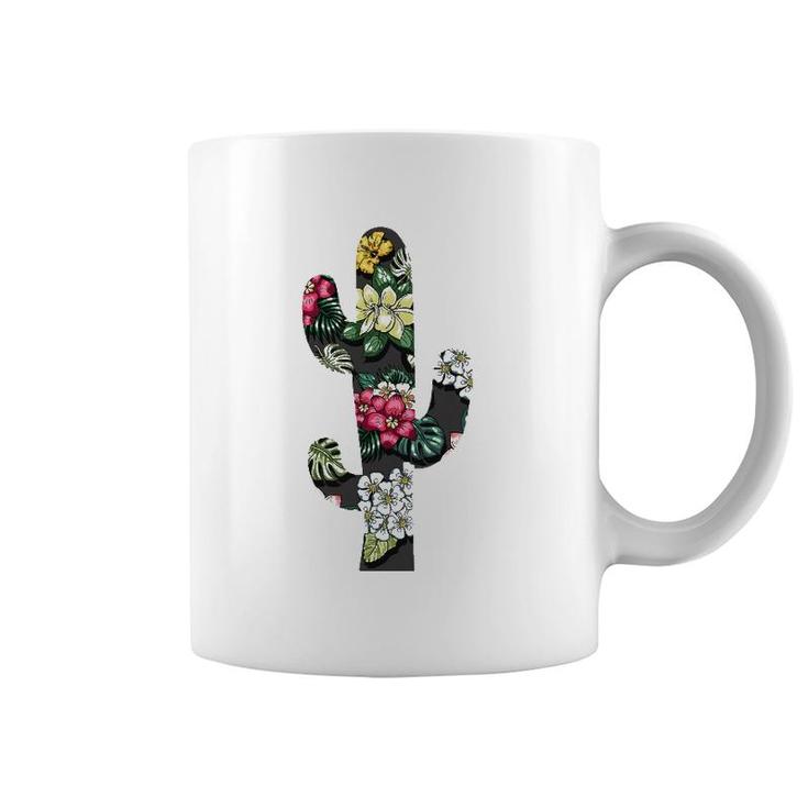 Cactus Tropical Flowers Floral Hawaiian Gardening Succulent Coffee Mug