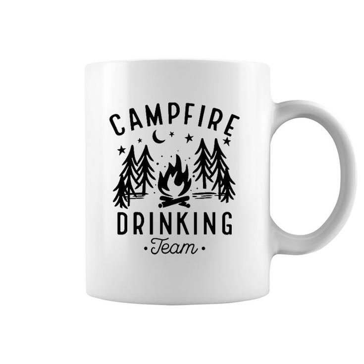 Campfire Drinking Team Happy Camper Funny Camping Gift Coffee Mug