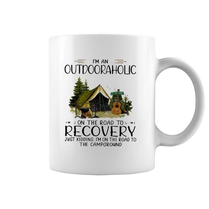 Camping I'm An Outdooraholic On The Road To Recovery Campground Coffee Mug