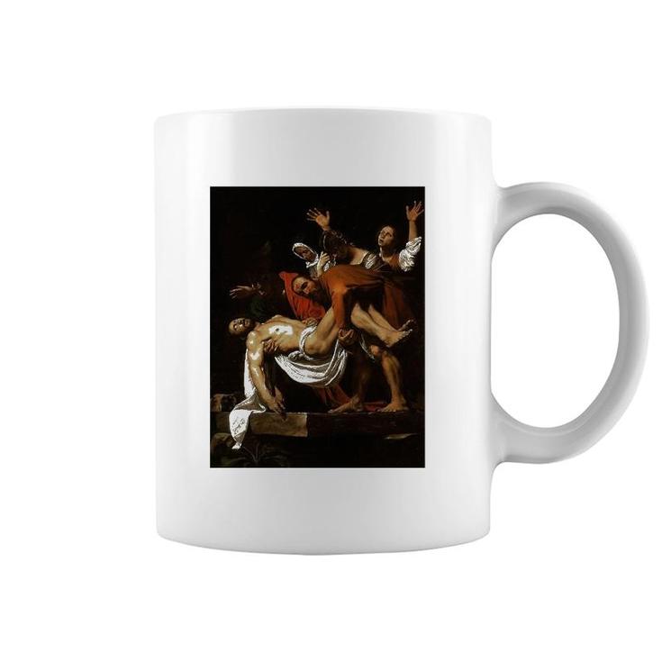 Caravaggio's The Entombment Of Christ Coffee Mug