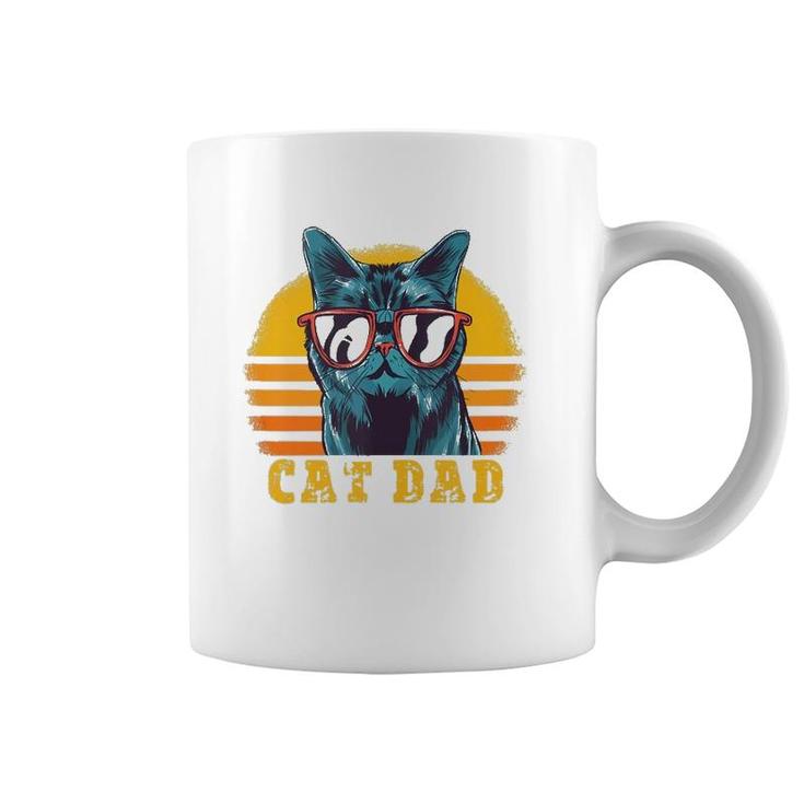 Cat Dad - Vintage Cat Sunglasses - Best Cat Dad Coffee Mug