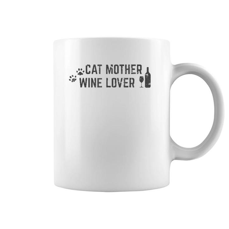 Cat Mother Wine Loverfor Women Ladies Coffee Mug