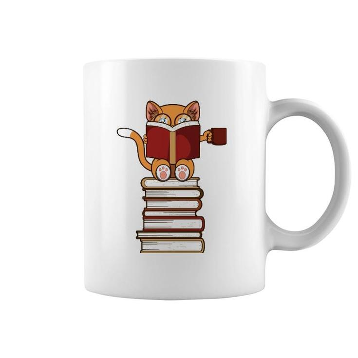 Cats And Reading Books Literature Coffee Mug