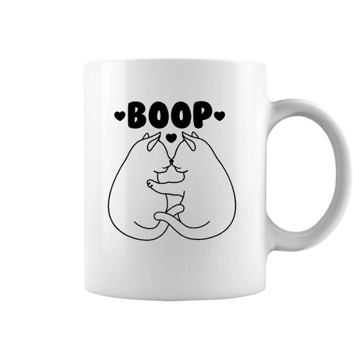 Cats Booping Noses Funny Cat Boop Coffee Mug