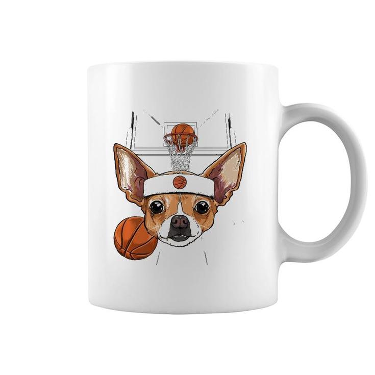Chihuahua Basketball Dog Lovers Basketball Player  Coffee Mug