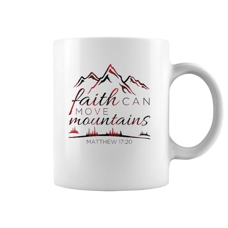 Christian Verse Gifts Women Mom Wife Faith Can Move Plaid  Coffee Mug
