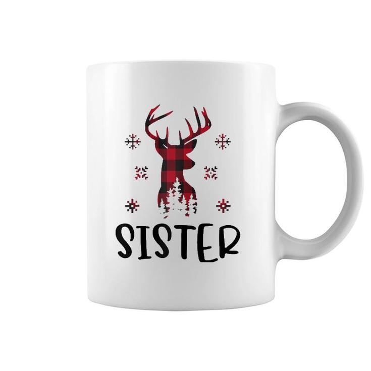 Christmas Family Clothing Deer Sister Raglan Baseball Tee Coffee Mug