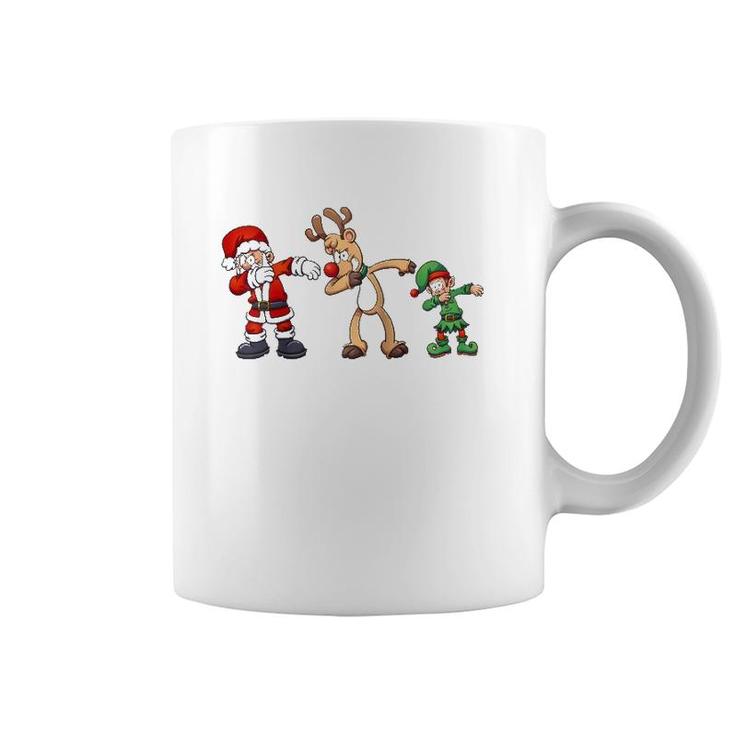 Christmas New Year Holiday , Xmas Santa Claus Dabbing Raglan Baseball Tee Coffee Mug