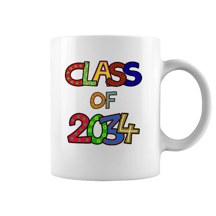 Class Of 2034 Preschool Graduation Pre-K Kindergarten Kids Coffee Mug