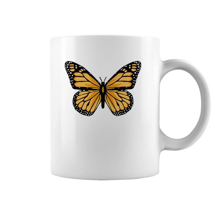 Classic Black And Orange Monarch Butterfly Icon Coffee Mug