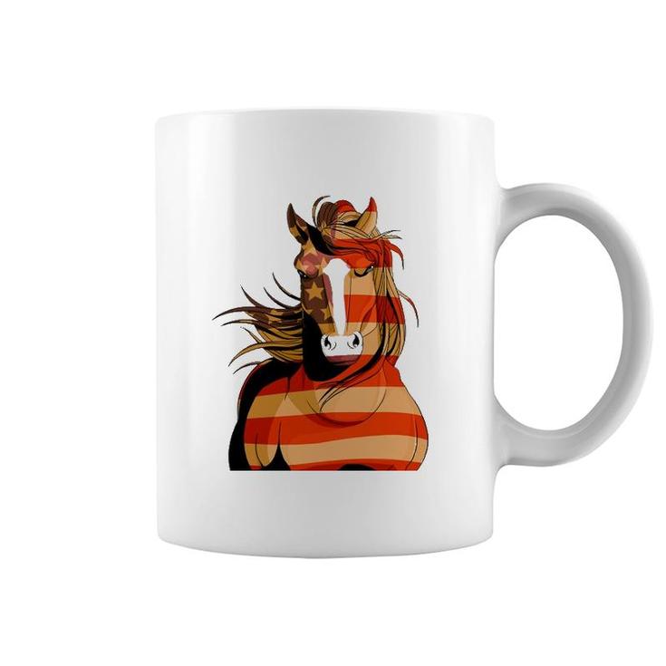 Clydesdale Horse Merica 4Th Of July American Patriotic Coffee Mug