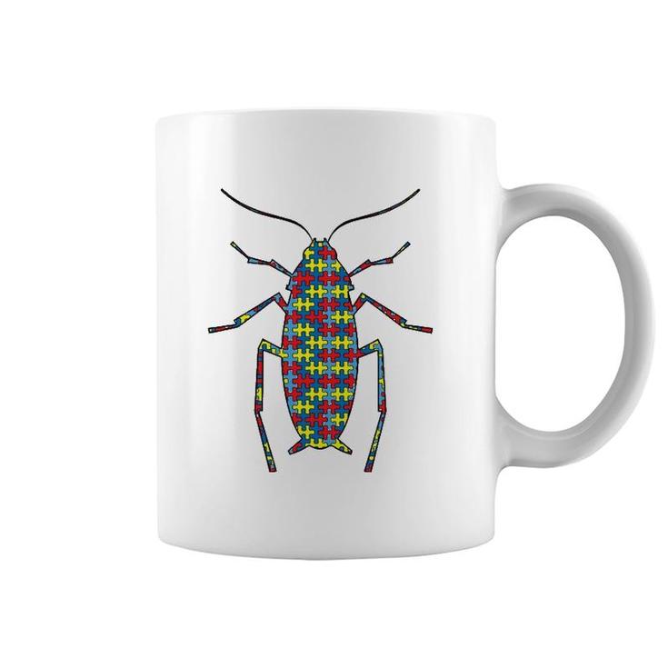 Cockroach Autism Awareness Kids Termite Puzzle Day Mom Gift Coffee Mug