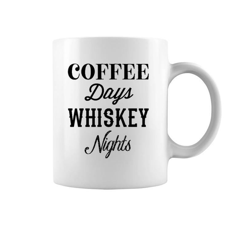 Coffee Days Whiskey Nights  Cheers Y'all Day Drinking Coffee Mug