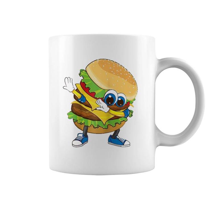 Cool Dabbing Burger Funny Street Dancer Hamburger Lover Gift Raglan Baseball Tee Coffee Mug