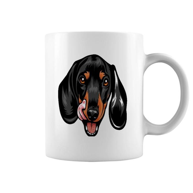Cool Dachshund Dog Face Gift Coffee Mug