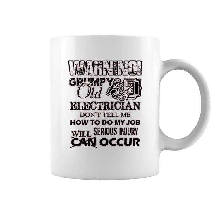 Cool Grumpy Old Electrician Coffee Mug
