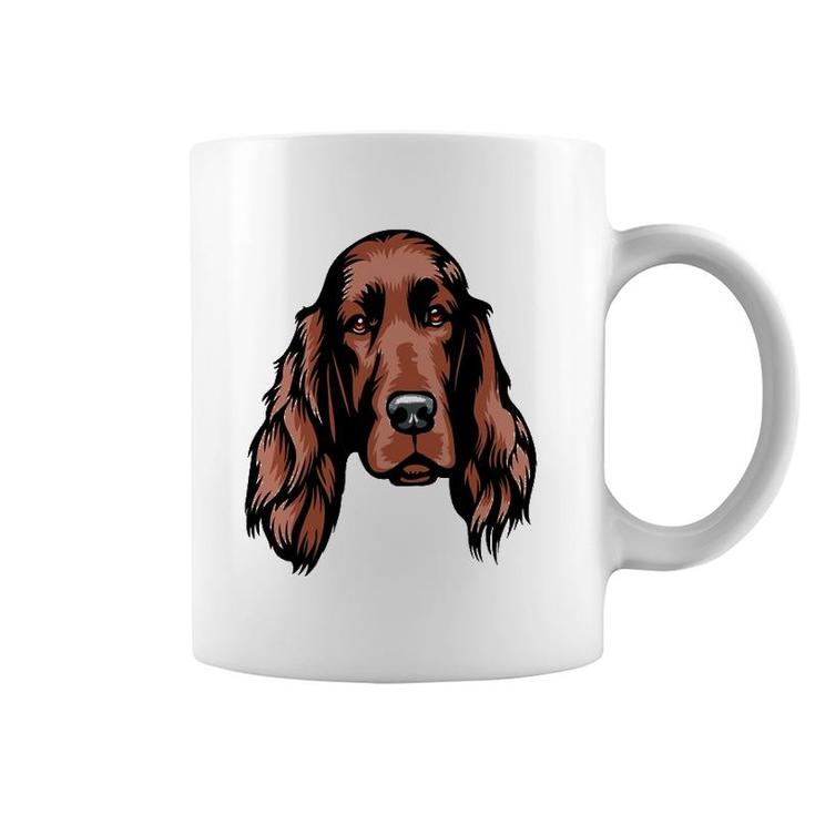 Cool Irish Setter Face Dog Coffee Mug