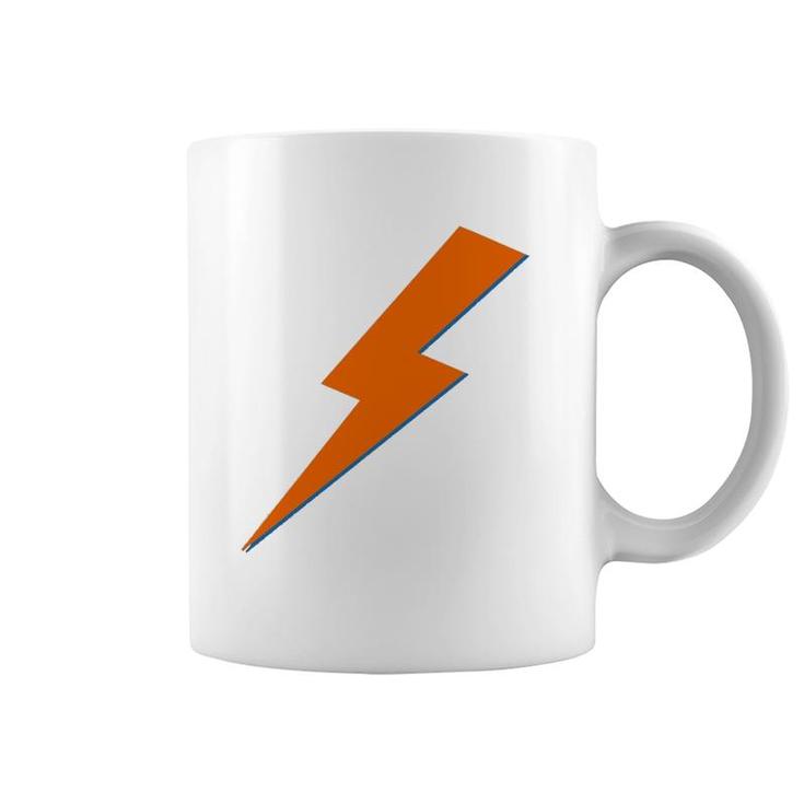 Cool Orange Blue Lightning Bolt Thunderlight Print Coffee Mug