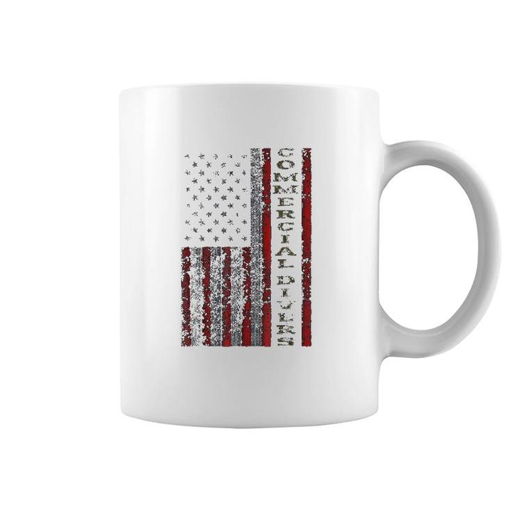 Cool Patriotic Commercial Divers Usa  Us Flag Coffee Mug